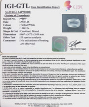 1.86/CT Natural White sapphire with Govt Lab Certificate-94697